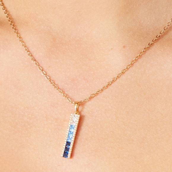 VINCE CAMUTO Blue Ombré CZ Necklace - Picture 4 of 12